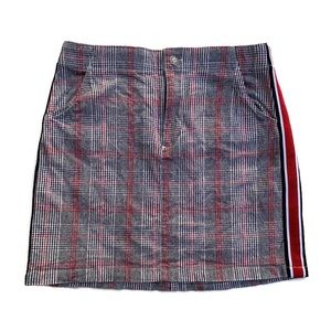Hollister Plaid Side Stripe Mini Skirt Y2K Small